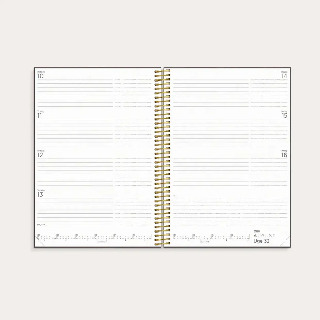 Studie Organizer & Notes A5 ugekalender design spiral 2026/2027 - 27815700