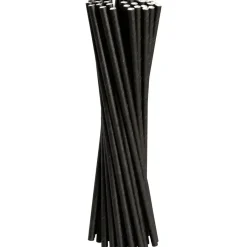 Sugerør, ABENA Gastro, 25cm, Ø8mm, sort, papir - 2000 stk