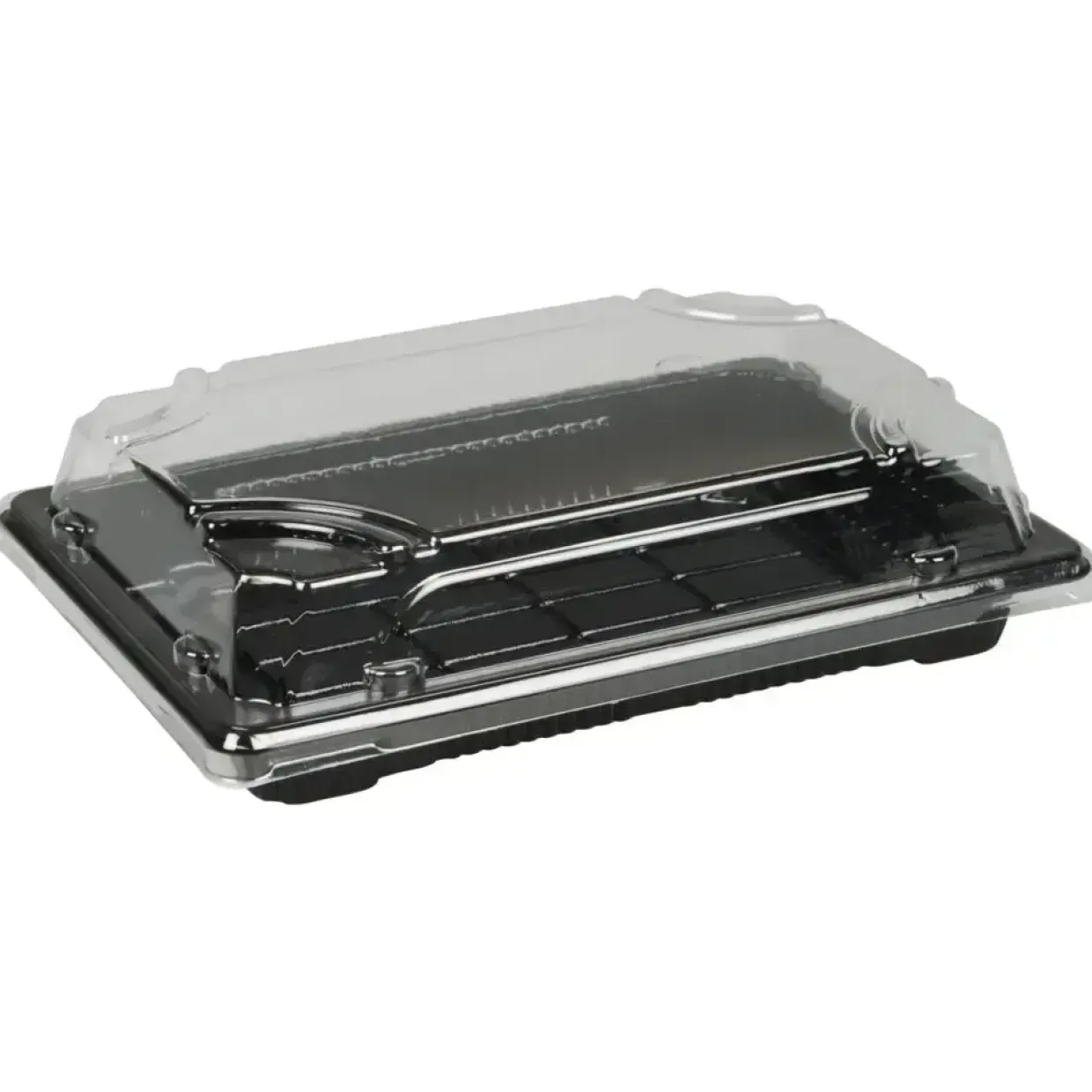 Sushibakke og låg ABENA Cater-Line 3 16,5x11,5x4,2cm sort RPET - 400 stk