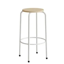 Taburet Bertil 117, birk laminat, alu stel