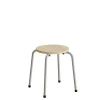 Taburet Caesar 118, birk laminat, alu stel