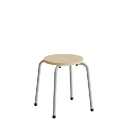 Taburet Caesar 118, birk laminat, alu stel