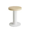 Taburet – Marie – 440 mm – massiv birk – hvidt stel