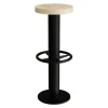 Taburet Marie, 830 mm, Massiv eg, Sort stel