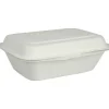 Take away boks, Abena Gastro, 185x135,9x65mm, hvid, sukkerrør, PFAS fri - 500 stk