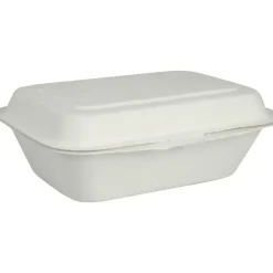 Take away boks, Abena Gastro, 185x135,9x65mm, hvid, sukkerrør, PFAS fri - 500 stk