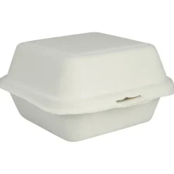 Take away boks - Abena Gastro 153x147x82mm hvid sukkerrør PFAS fri - 500 stk