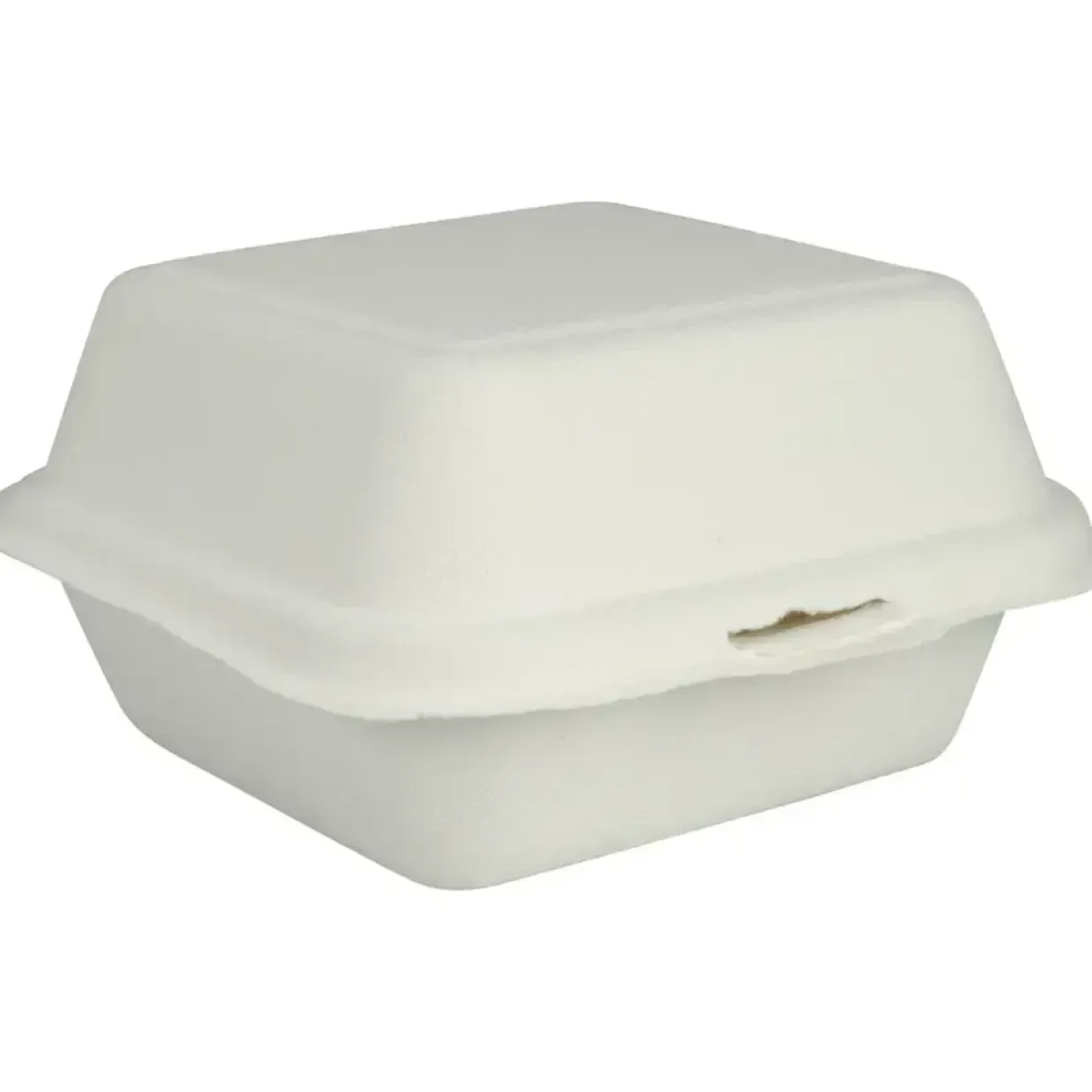 Take away boks - Abena Gastro 153x147x82mm hvid sukkerrør PFAS fri - 500 stk