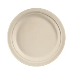 Tallerken rund 22 cm Bagasse FF natur brun - 9 ps x 50 stk/krt