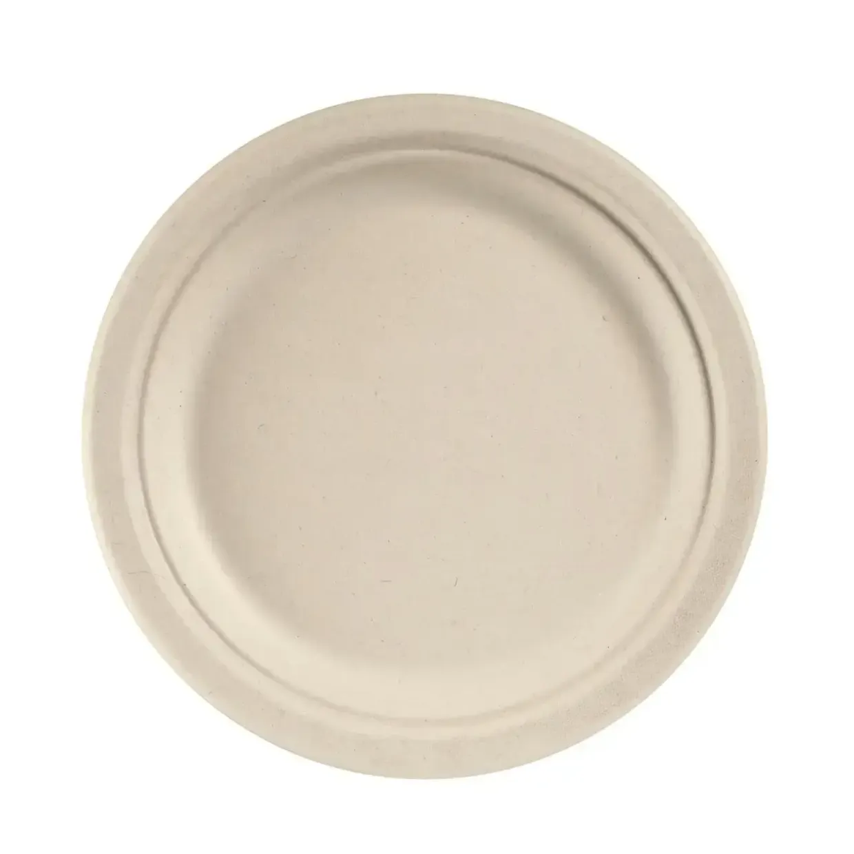 Tallerken rund 22 cm Bagasse FF natur brun - 9 ps x 50 stk/krt
