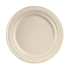 Tallerken rund Ø17cm bagasse FF natur brun - 8 ps x 50 stk/krt