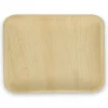 Tallerken Verive palmeblad firkantet L24xB16xH2cm natur - 4 ps x 25 stk/krt