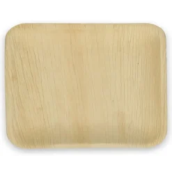 Tallerken Verive palmeblad firkantet L24xB16xH2cm natur - 4 ps x 25 stk/krt