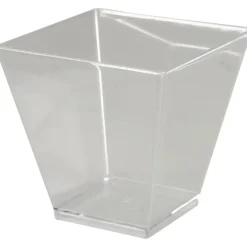 Tapatizers – firkantede – 59 x 59 x 59 mm – 120 ml – klar PS – 500 stk<