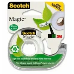 Tapedispenser - 3M med Scotch Magic Tape 900 - Grøn - 19 mm x 20 m - Køb minimum 12 stk.