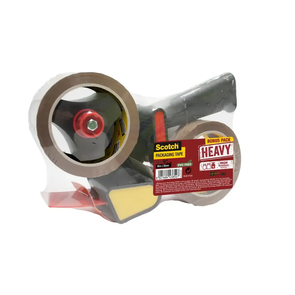 Tapedispenser 3M Scotch Heavy Disp Pack incl 2 rolls - Køb minimum 12 stk.