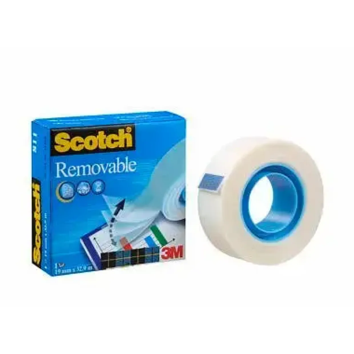 Tape - Magic 811 Usynlig og Flytbar - 19 mm x 32,9 m