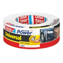 Tape - Tesa - Extra Power Universal - 60% Recycled Plastic - 50mm x 50m - Hvid - 6 stk