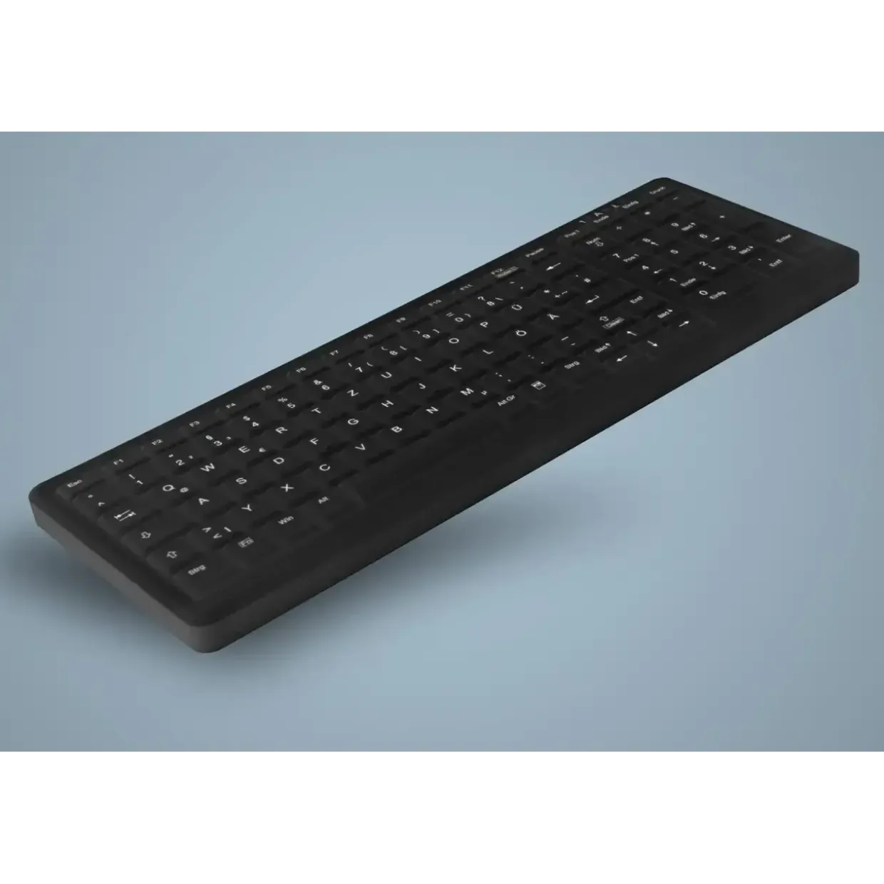 Tastatur, Active Key, QuickClean Med KB Rem Cov Backlit Comp Wired, USB-A, Sort