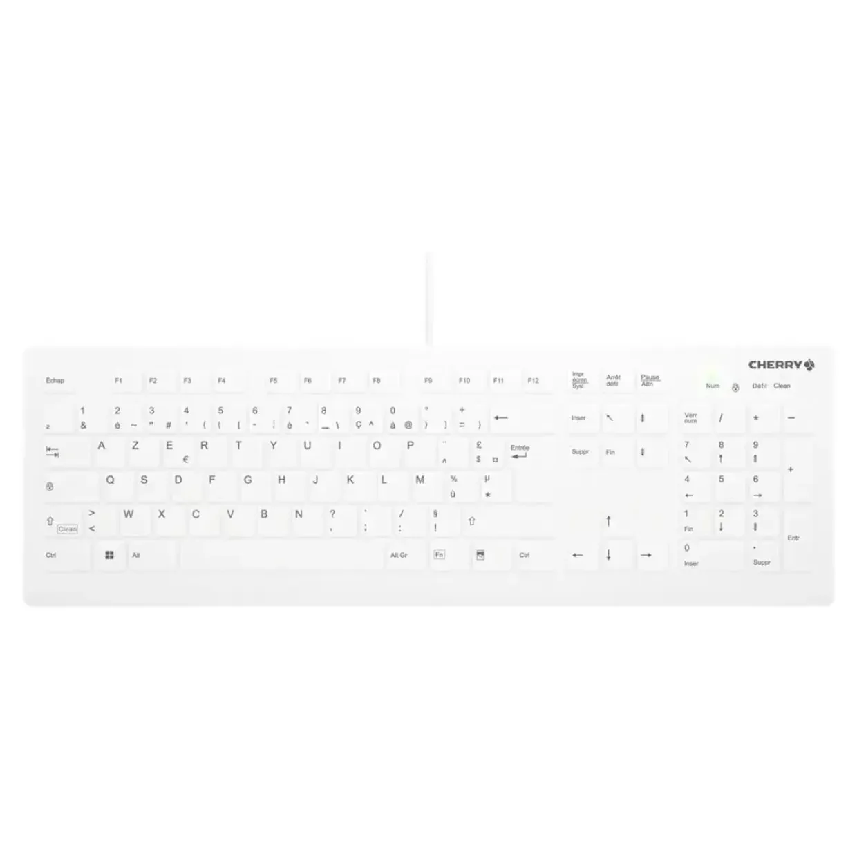 Tastatur Cherry Active Key Flat Profile Hygiene Desktop Keyb USB, White