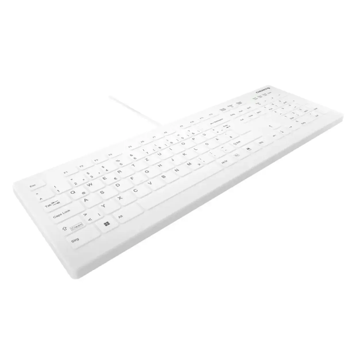 Tastatur, Cherry Active Key Flat Profile Hygiene Desktop Keyboard Sealed USB, White