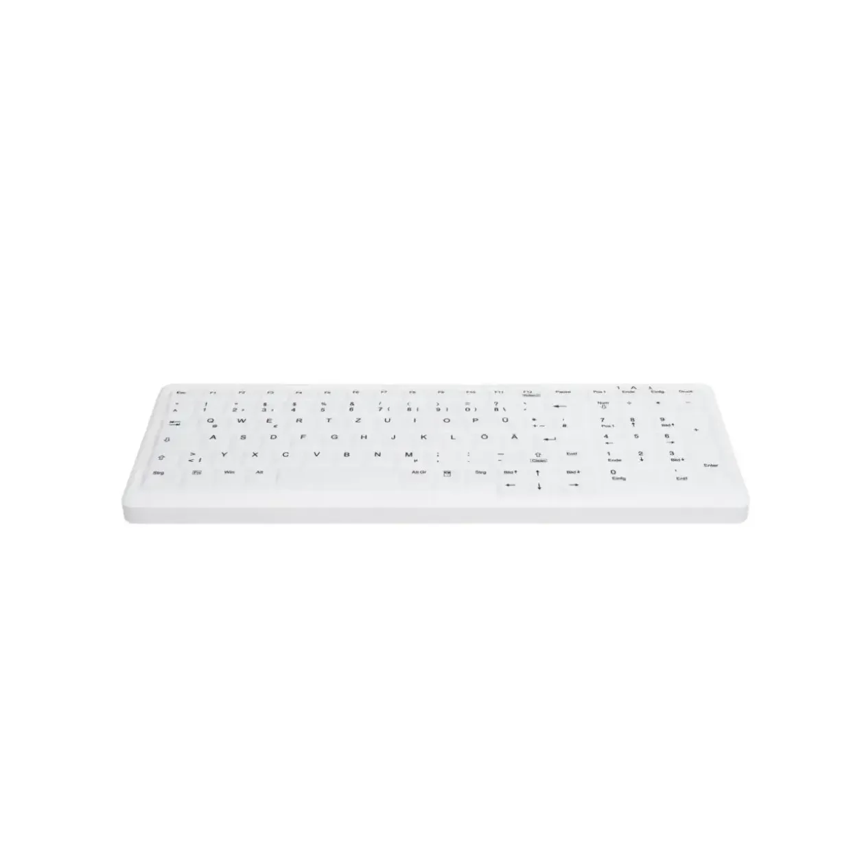 Tastatur, Cherry Active Key Hygiene Compact Keyboard NumPad Sealed USB, White