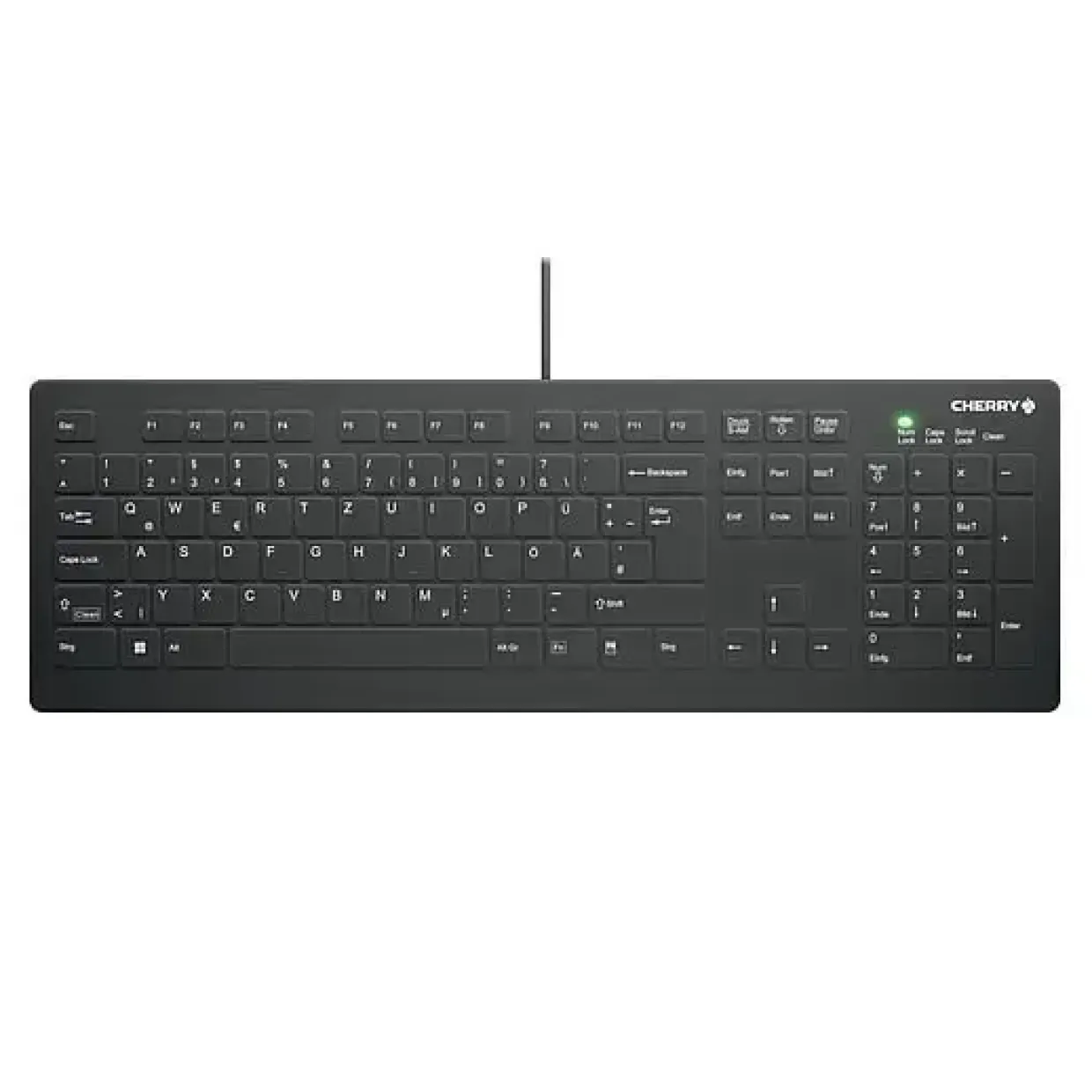 Tastatur Cherry Flat Profile Hygiene Deskt Keyboard Sealed USB Nordic, sort