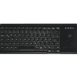 Tastatur Cherry Industry 4.0 Ultraflat Trackball K. PS2, trådløs, sort - Køb minimum 20 stk.