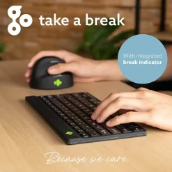 Tastatur ergonomisk R-Go Compact Break bluetooth Black (US)