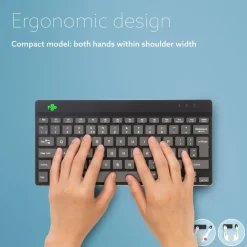 Tastatur ergonomisk R-Go Compact Break bluetooth Black (US)