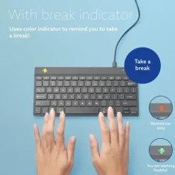 Tastatur ergonomisk R-Go Compact Break Black (German)