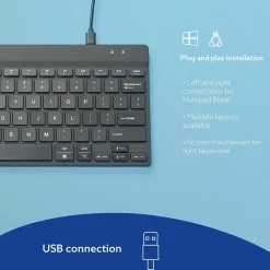 Tastatur ergonomisk R-Go Compact Break Black (German)