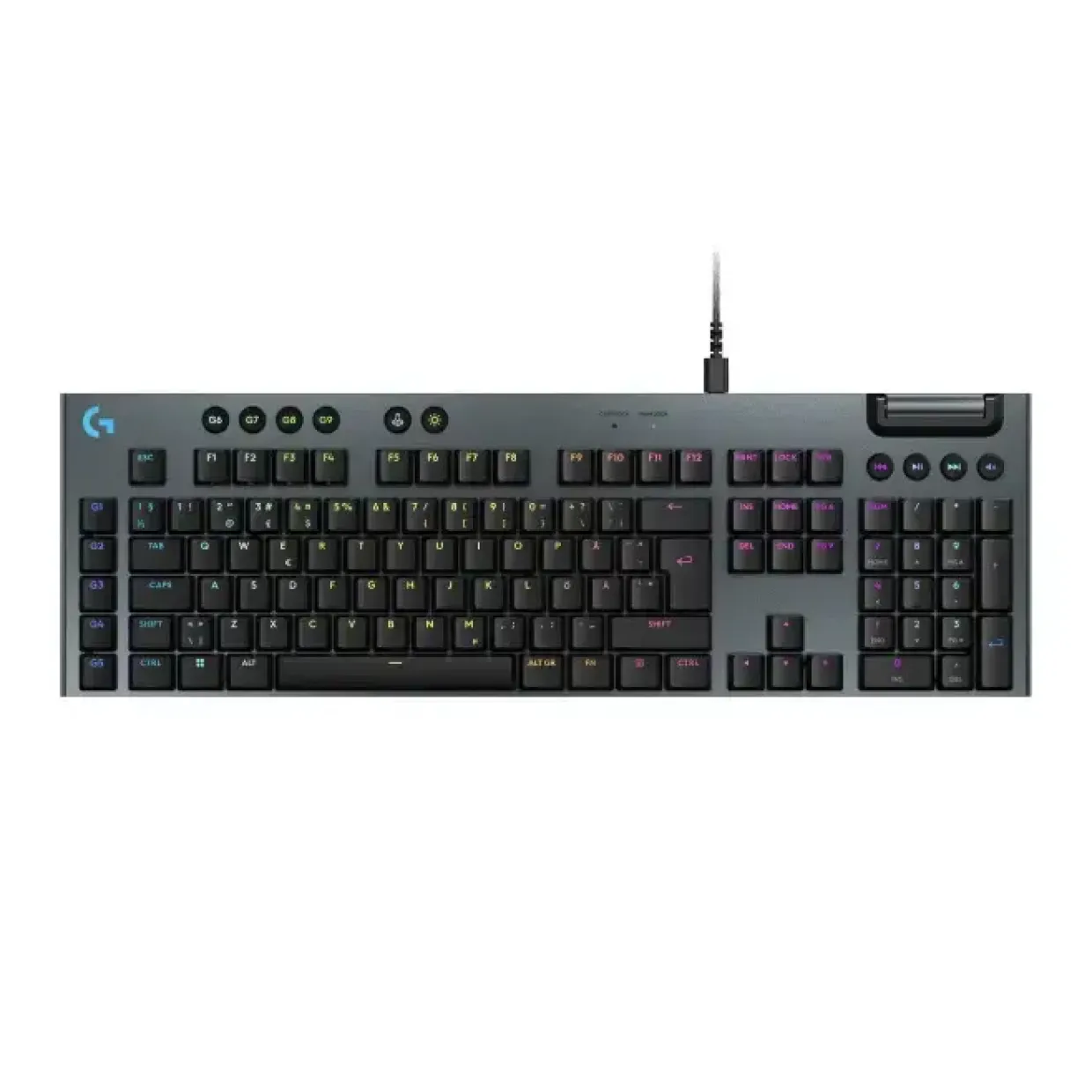 Tastatur - Logitech G915 X LIGHTSPEED TKL Wired Tactile - Sort - Nordic
