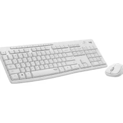 Tastatur og mus - Logitech MK295 Silent Wireless Combo - Knækket hvid (Nordic)