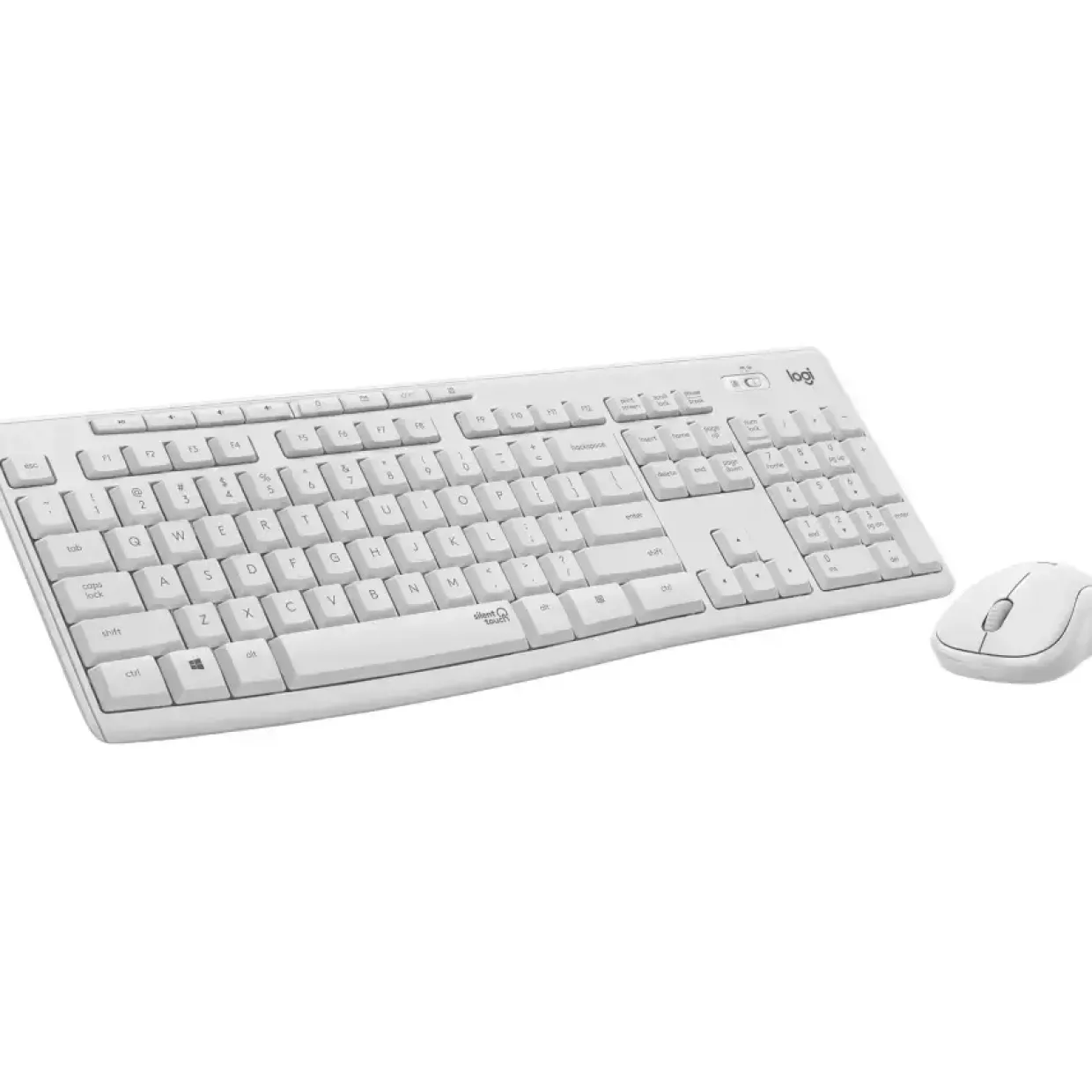 Tastatur og mus - Logitech MK295 Silent Wireless Combo - Knækket hvid (Nordic)