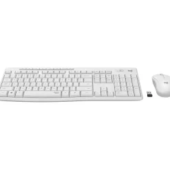 Tastatur og mus - Logitech MK295 Silent Wireless Combo - Knækket hvid (Nordic)