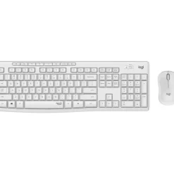 Tastatur og mus - Logitech MK295 Silent Wireless Combo - Knækket hvid (Nordic)