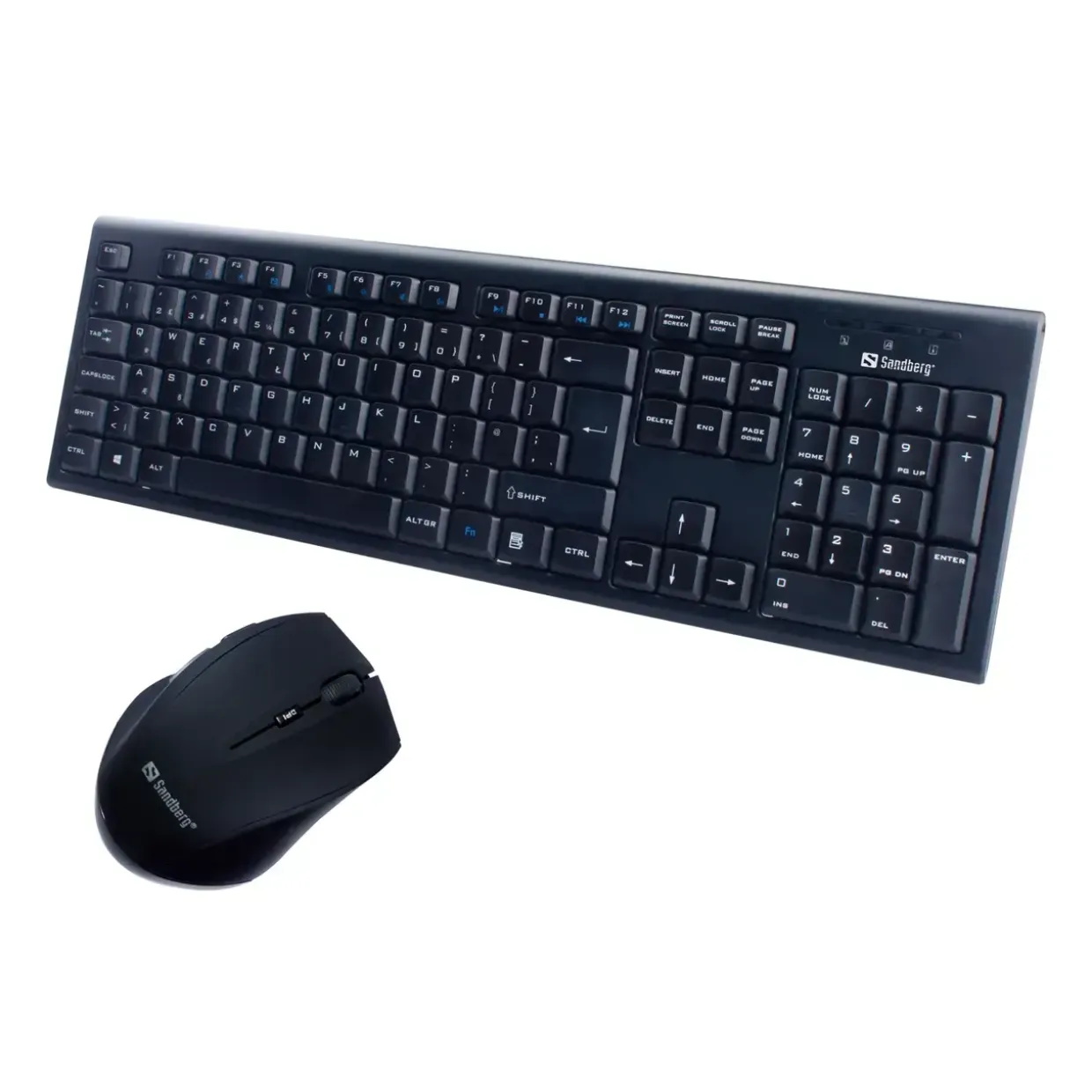 Tastatur og mus - Sandberg Wireless Office DesktopSet Nordic - Sort
