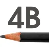 Tegne blyanter Art Design, dia. 6,9 mm, mine: 1,8 mm, hårhed: 4B, 12stk.