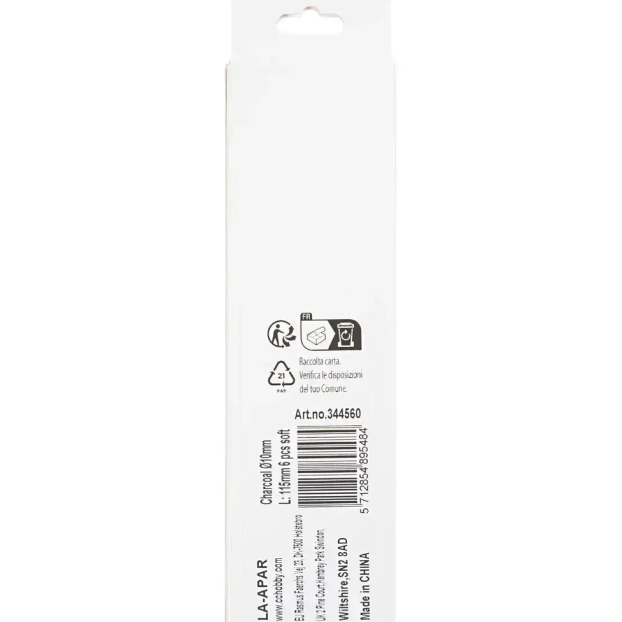 Tegnekul, L: 115 mm, diam. 10 mm, blød, 6 stk./ 1 pk.