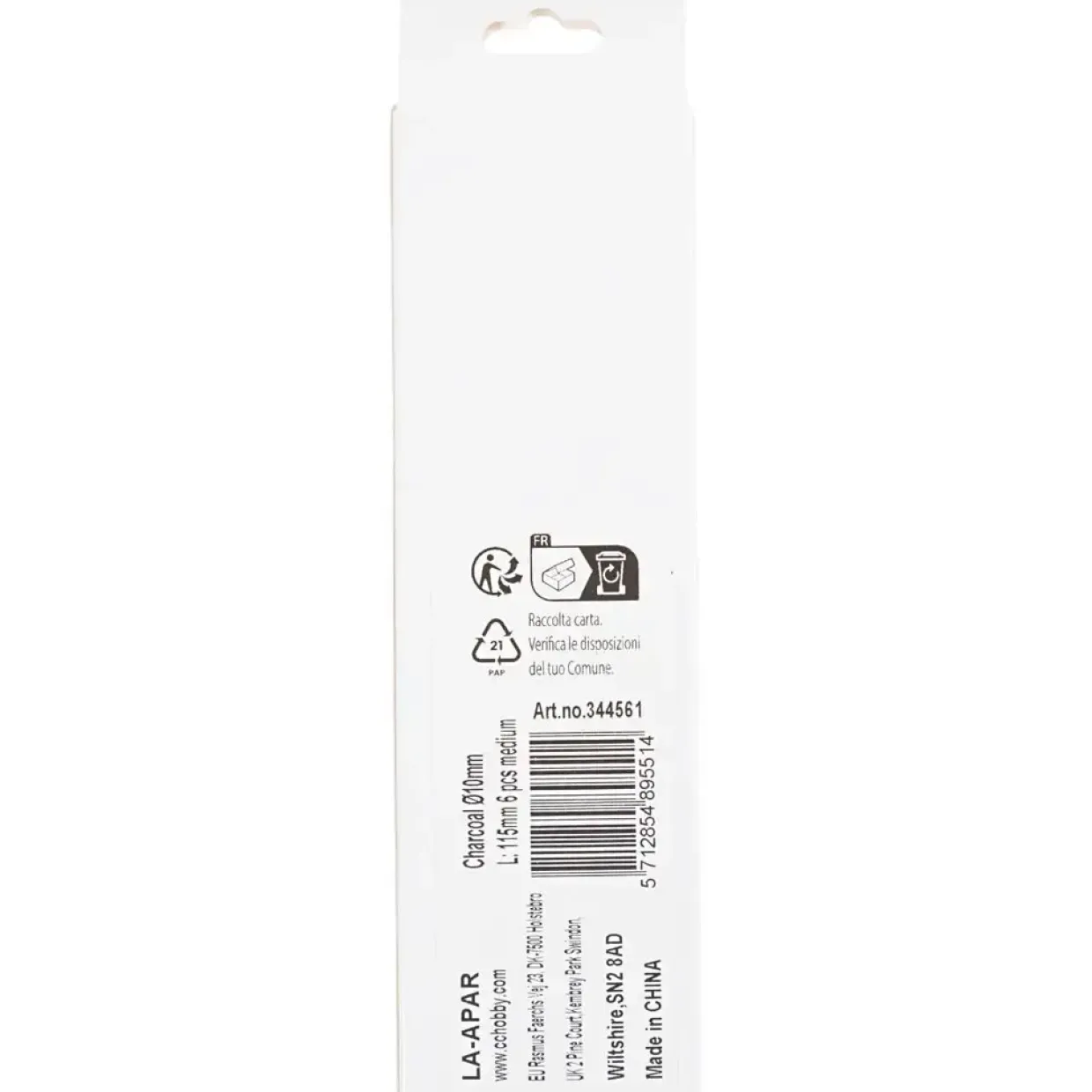 Tegnekul, L: 115 mm, diam. 10 mm, medium, 6 stk./ 1 pk.