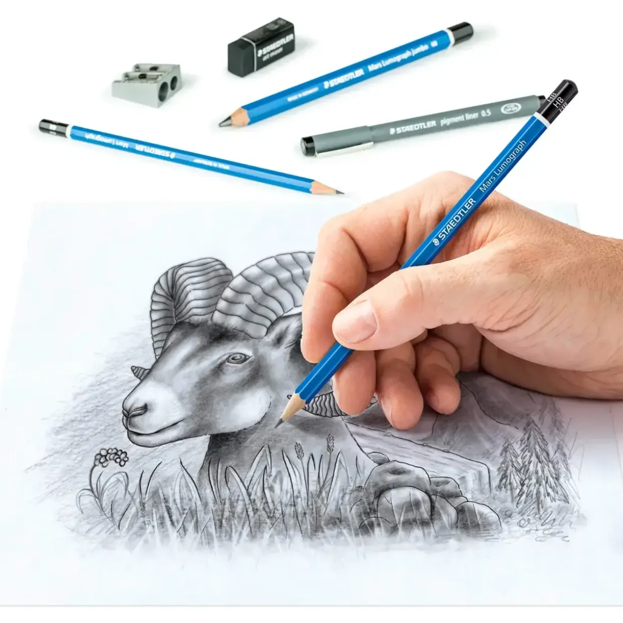 Tegnesæt - Staedtler Sketching - 12 dele