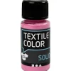 Tekstilfarve - Textile Solid pink dækkende - 50ml