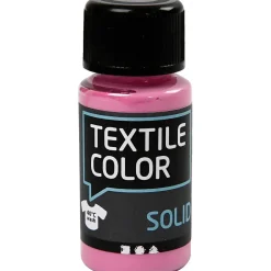 Tekstilfarve - Textile Solid pink dækkende - 50ml