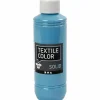 Tekstilfarve - Textile Solid turkisblå dækkende - 250ml