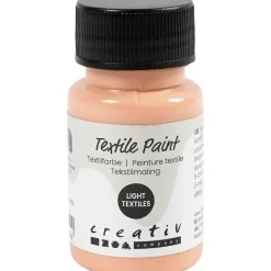 Tekstilmaling, halvdækkende, lys pudder, 50 ml/ 1 fl.