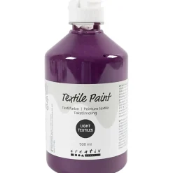 Tekstilmaling, halvdækkende, lavendel, 500 ml/ 1 fl.