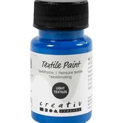 Tekstilmaling, halvdækkende, primær blå, 50 ml/ 1 fl.