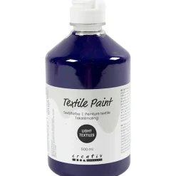 Tekstilmaling, halvdækkende, rødviolet, 500 ml/ 1 fl.