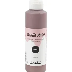 Tekstilmaling, perlemor, dækkende, brun, 250 ml/ 1 fl.